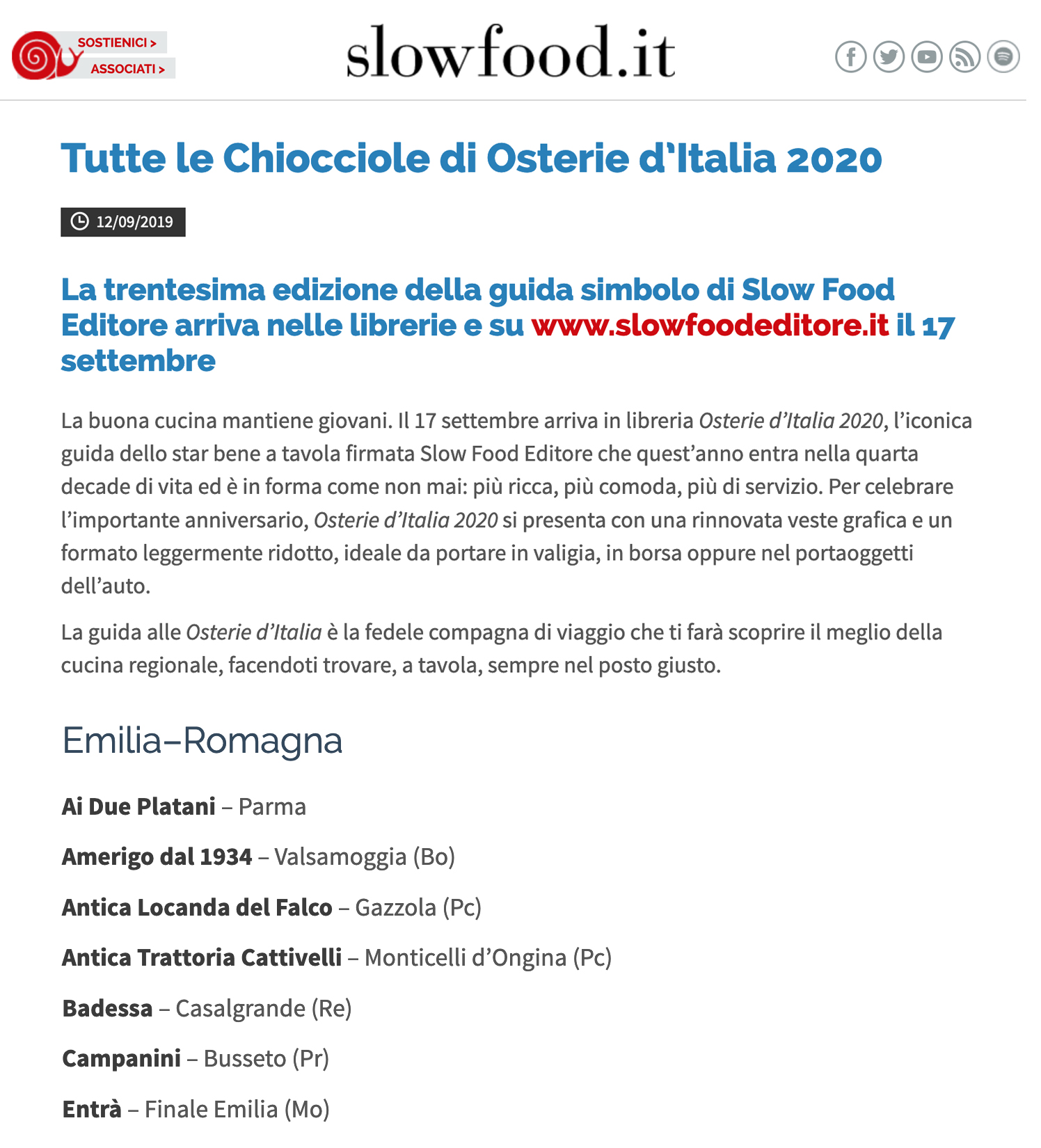 ai due platani slowfood